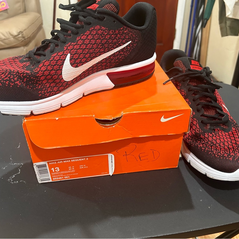 Red NIKE AIRMAX Sequence 2